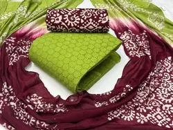 Cotton Embroidery Work Suit Set